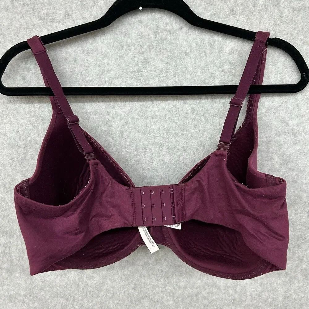 Victoria’s Secret 38 DDD  Body By Victoria Lined Perfect Coverage Maroon